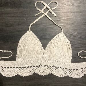 Crochet white top